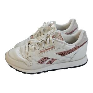 Reebok Classic Leather Rose Gold Leopard  Sneakers H67809 SZ 8